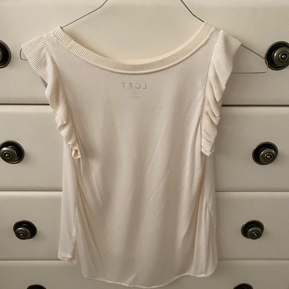 Loft White cream Blouse Top Size: XXSP - Picture 2 of 4